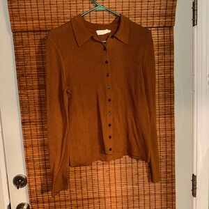 Love Bonito Brown Button-Up Women's Top